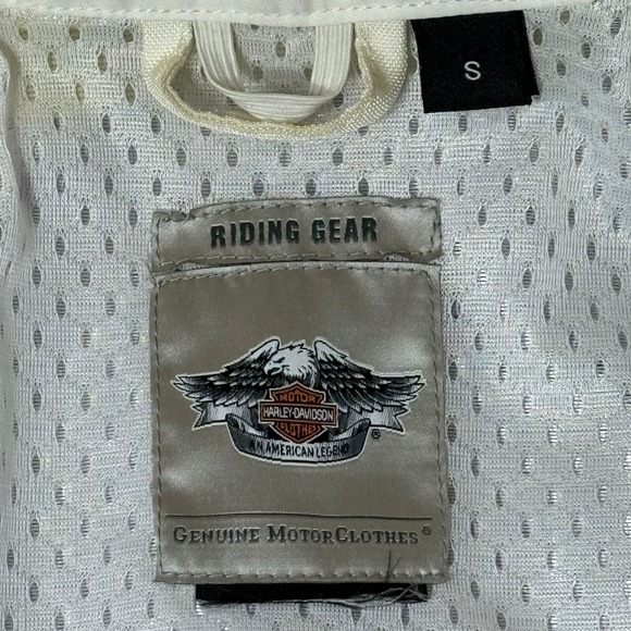 Harley Davidson Motorcycle Jacket Cream with Liner Biker Women's size Small - Picture 11 of 12